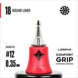 Legend Comfort Grip Cartridges - Round Liners - #12 (0.35mm) - 20/Box
